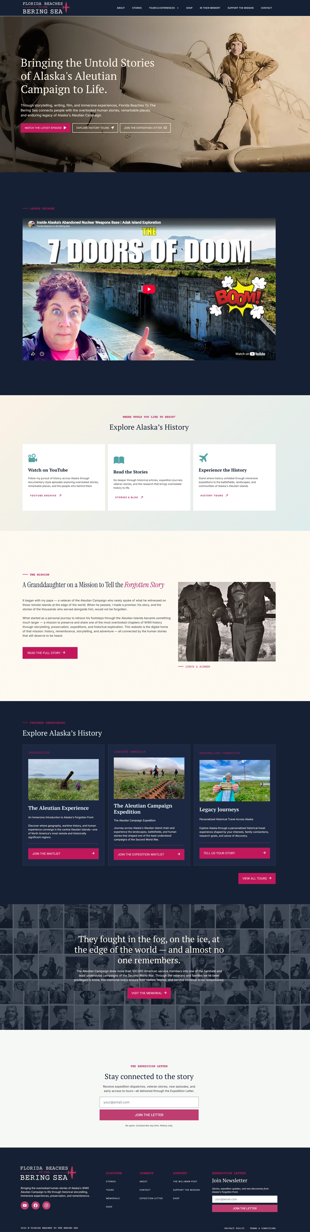 Florida Beaches to the Bering Sea website — homepage